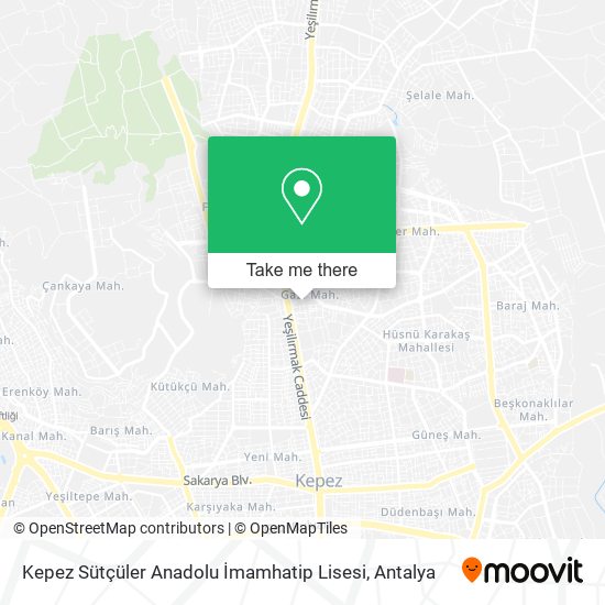 Kepez Sütçüler Anadolu İmamhatip Lisesi map