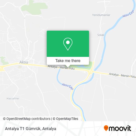 Antalya T1 Gümrük map