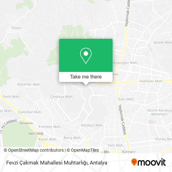 Fevzi Çakmak Mahallesi Muhtarlığı map
