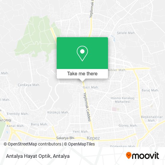 Antalya Hayat Optik map