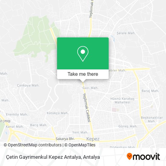 Çetin Gayrimenkul Kepez Antalya map