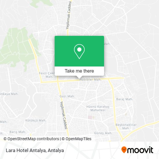 Lara Hotel Antalya map