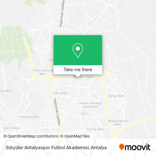 Sütçüler Antalyaspor Futbol Akademisi map