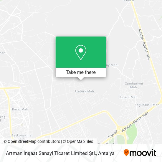 Artman İnşaat Sanayi Ticaret Limited Şti. map