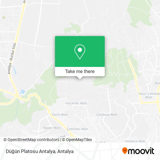 Düğün Platosu Antalya map