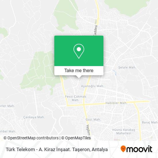 Türk Telekom - A. Kiraz İnşaat. Taşeron map