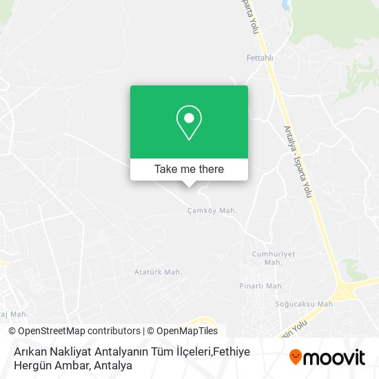 Arıkan Nakliyat Antalyanın Tüm İlçeleri,Fethiye Hergün Ambar map