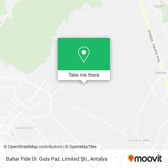 Bahar Fide Ür. Gıda Paz. Limited Şti. map