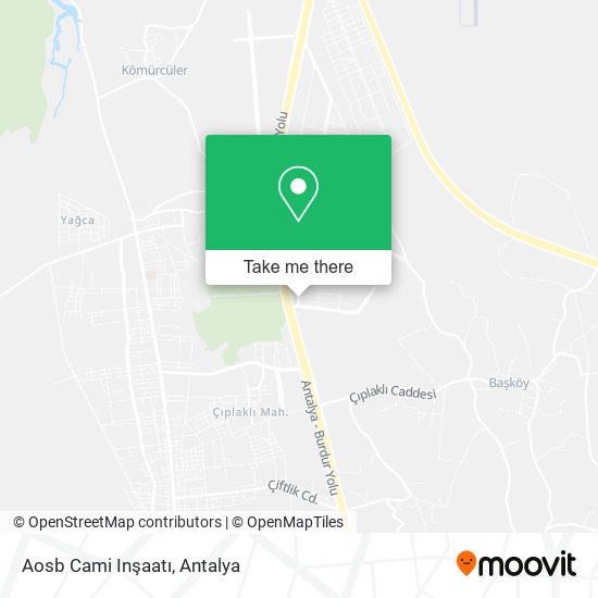 Aosb Cami Inşaatı map
