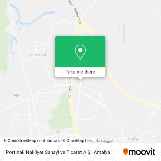 Portinak Nakliyat Sanayi ve Ticaret A.Ş. map