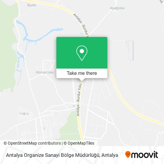 Antalya Organize Sanayi Bölge Müdürlüğü map