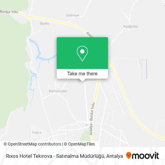 Rıxos Hotel Tekırova - Satınalma Müdürlüğü map