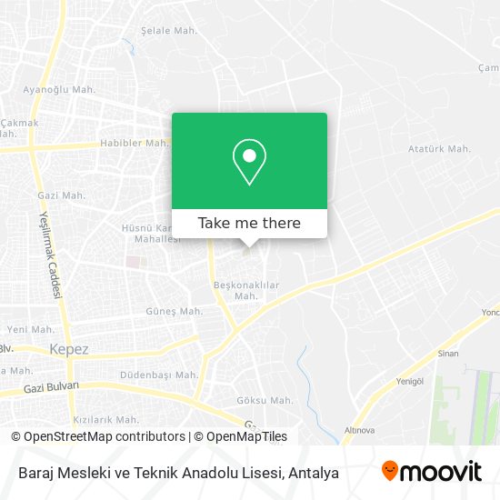 Baraj Mesleki ve Teknik Anadolu Lisesi map