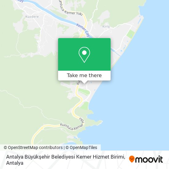 Antalya Büyükşehir Belediyesi Kemer Hizmet Birimi map