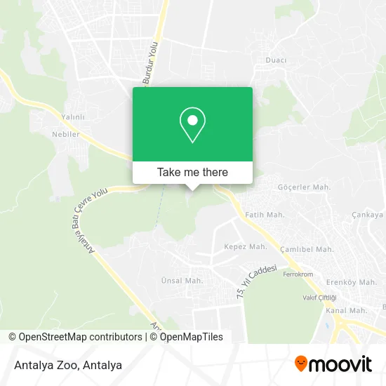 Antalya Zoo map