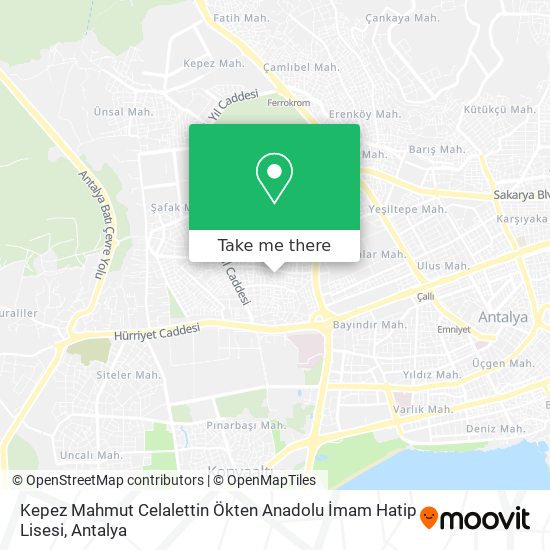 Kepez Mahmut Celalettin Ökten Anadolu İmam Hatip Lisesi map
