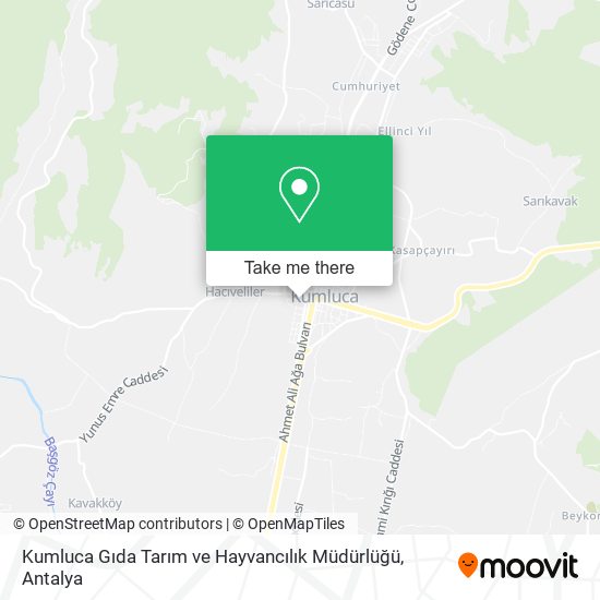 Kumluca Gıda Tarım ve Hayvancılık Müdürlüğü map