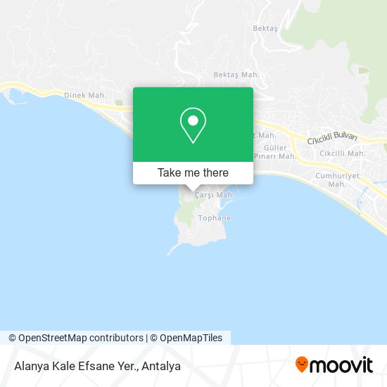 Alanya Kale Efsane Yer. map