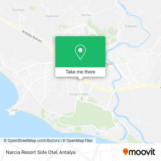 Narcia Resort Side Otel map