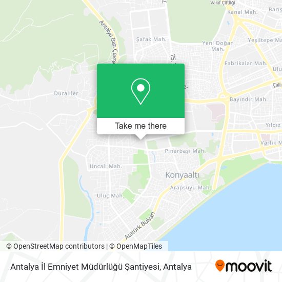 Antalya İl Emniyet Müdürlüğü Şantiyesi map