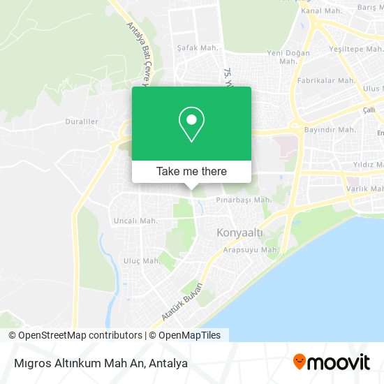 Mıgros Altınkum Mah An map