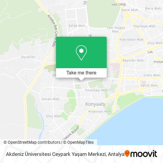 Akdeniz Üniversitesi Ceypark Yaşam Merkezi map