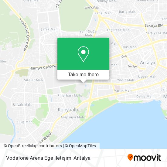 Vodafone Arena Ege Iletişim map