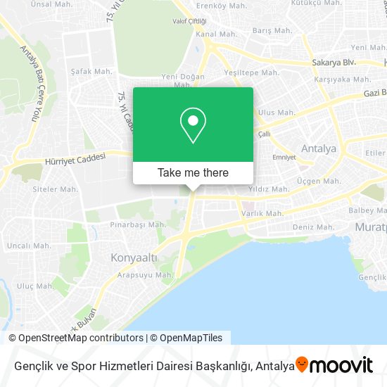 Gençlik ve Spor Hizmetleri Dairesi Başkanlığı map
