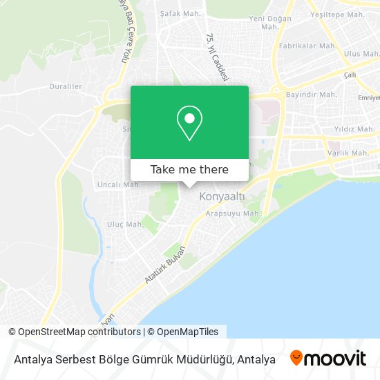 Antalya Serbest Bölge Gümrük Müdürlüğü map