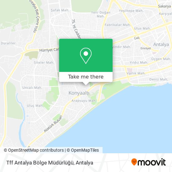 Tff Antalya Bölge Müdürlüğü map
