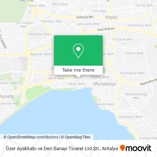 Özer Ayakkabı ve Deri Sanayi Ticaret Ltd.Şti. map