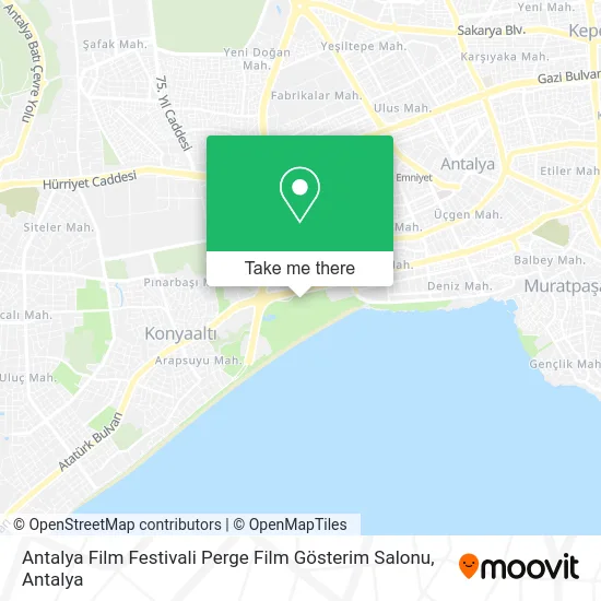Antalya Film Festivali Perge Film Gösterim Salonu map