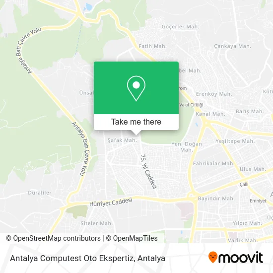 Antalya Computest Oto Ekspertiz map