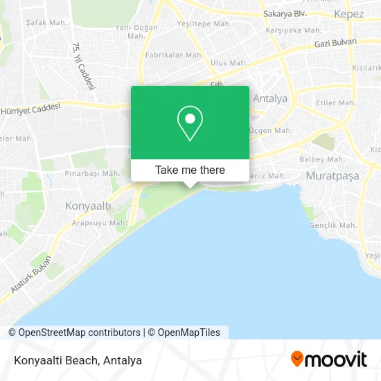 Konyaalti Beach map