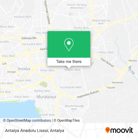 Antalya Anadolu Lisesi map
