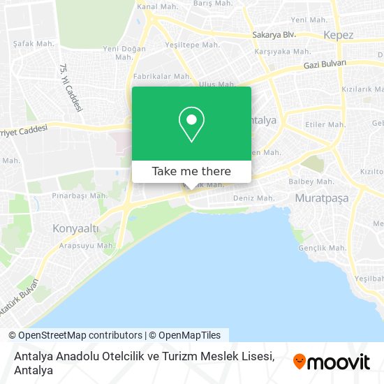 Antalya Anadolu Otelcilik ve Turizm Meslek Lisesi map