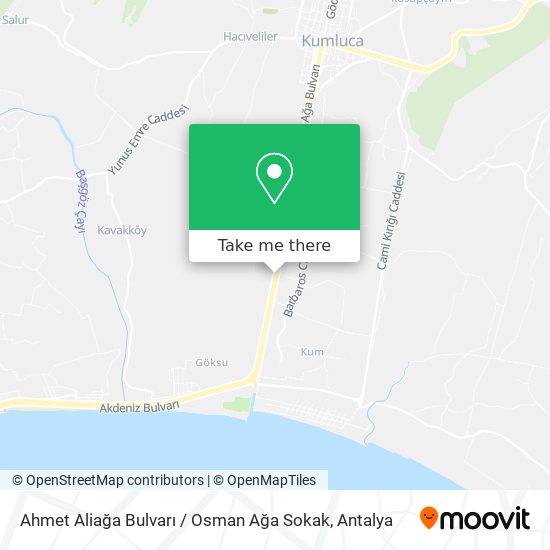 Ahmet Aliağa Bulvarı / Osman Ağa Sokak map
