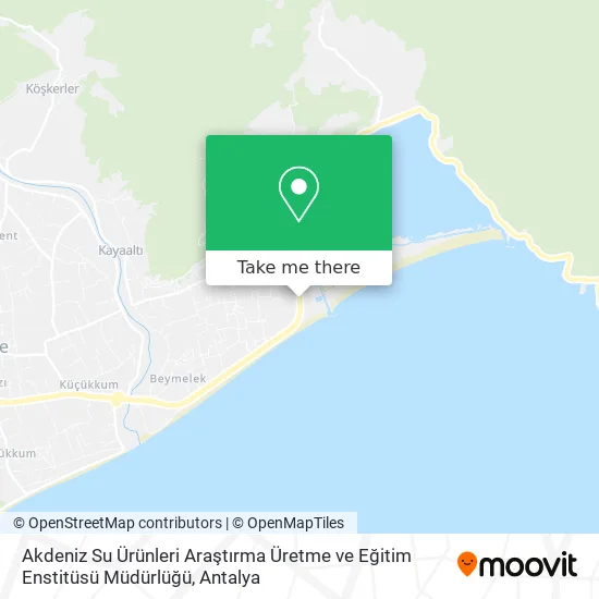Akdeniz Su Ürünleri Araştırma Üretme ve Eğitim Enstitüsü Müdürlüğü map