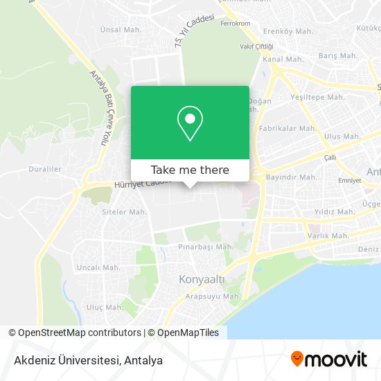 Akdeniz Üniversitesi map