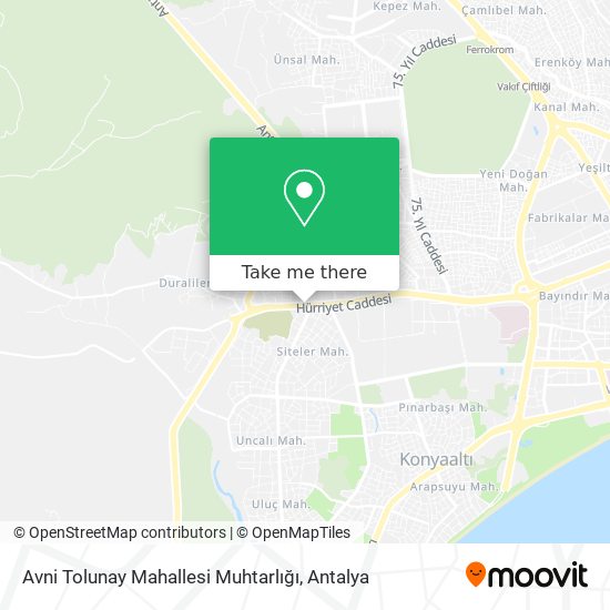 Avni Tolunay Mahallesi Muhtarlığı map