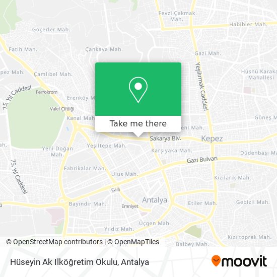 Hüseyin Ak Ilköğretim Okulu map