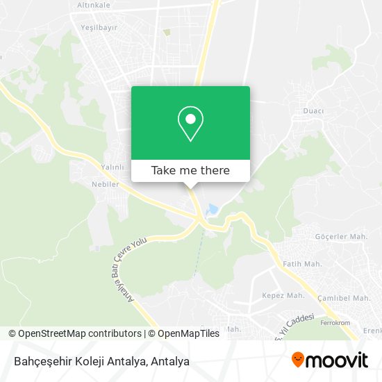 Bahçeşehir Koleji Antalya map