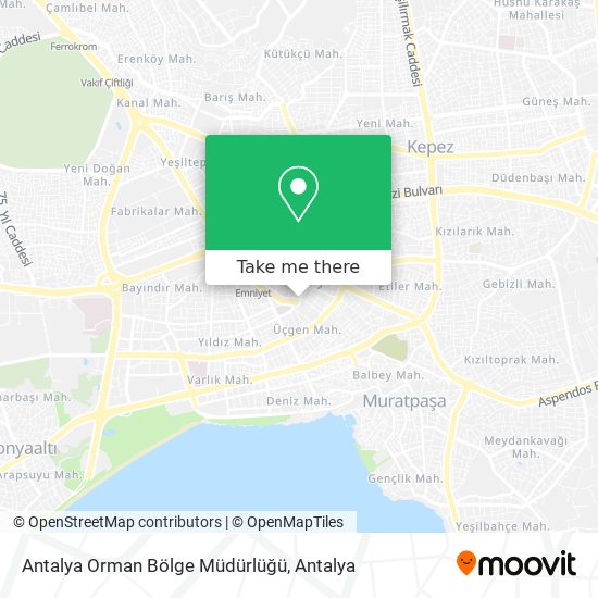 Antalya Orman Bölge Müdürlüğü map