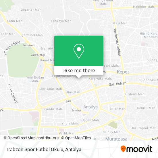 Trabzon Spor Futbol Okulu map
