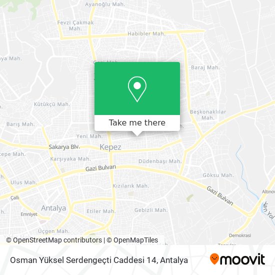 Osman Yüksel Serdengeçti Caddesi 14 map