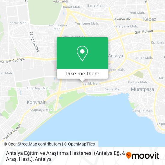 Antalya Eğitim ve Araştırma Hastanesi (Antalya Eğ. & Araş. Hast.) map