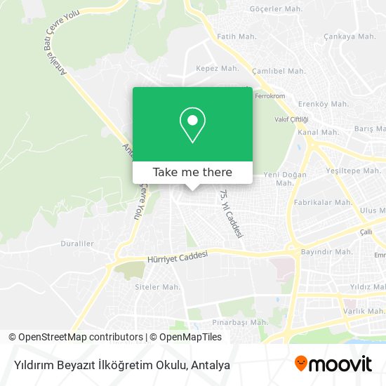 Yıldırım Beyazıt İlköğretim Okulu map