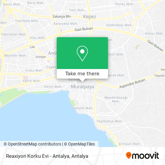 Reaxiyon Korku Evi - Antalya map