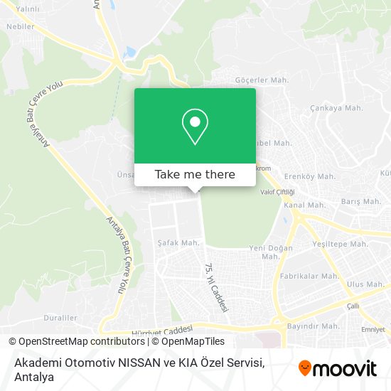 Akademi Otomotiv NISSAN ve KIA Özel Servisi map