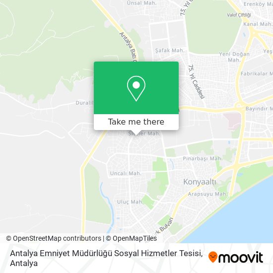 Antalya Emniyet Müdürlüğü Sosyal Hizmetler Tesisi map